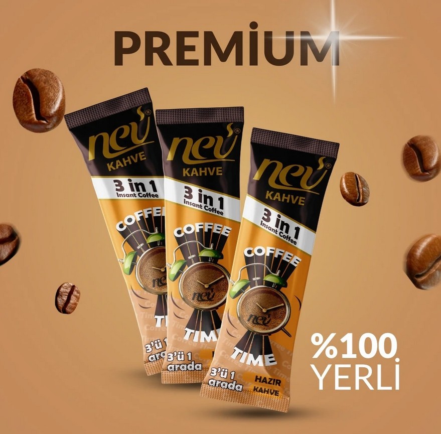 Nev Kahve 3ü 1 Arada Sachet Tasarımı