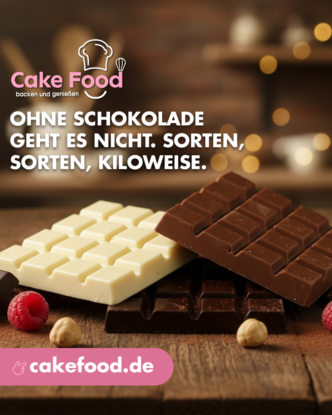 Cake Food Almanca Çikolata Reklam Afişi