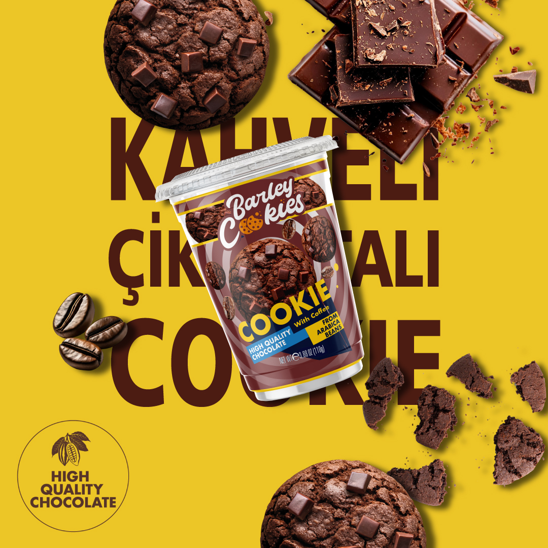 Barley Cookies Kahveli Çikolatalı Bisküvi Sarı Post