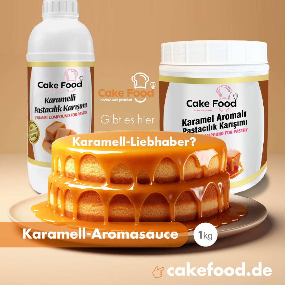 Cake Food Karamel Aromalı Pastacılık Sosu Afişi