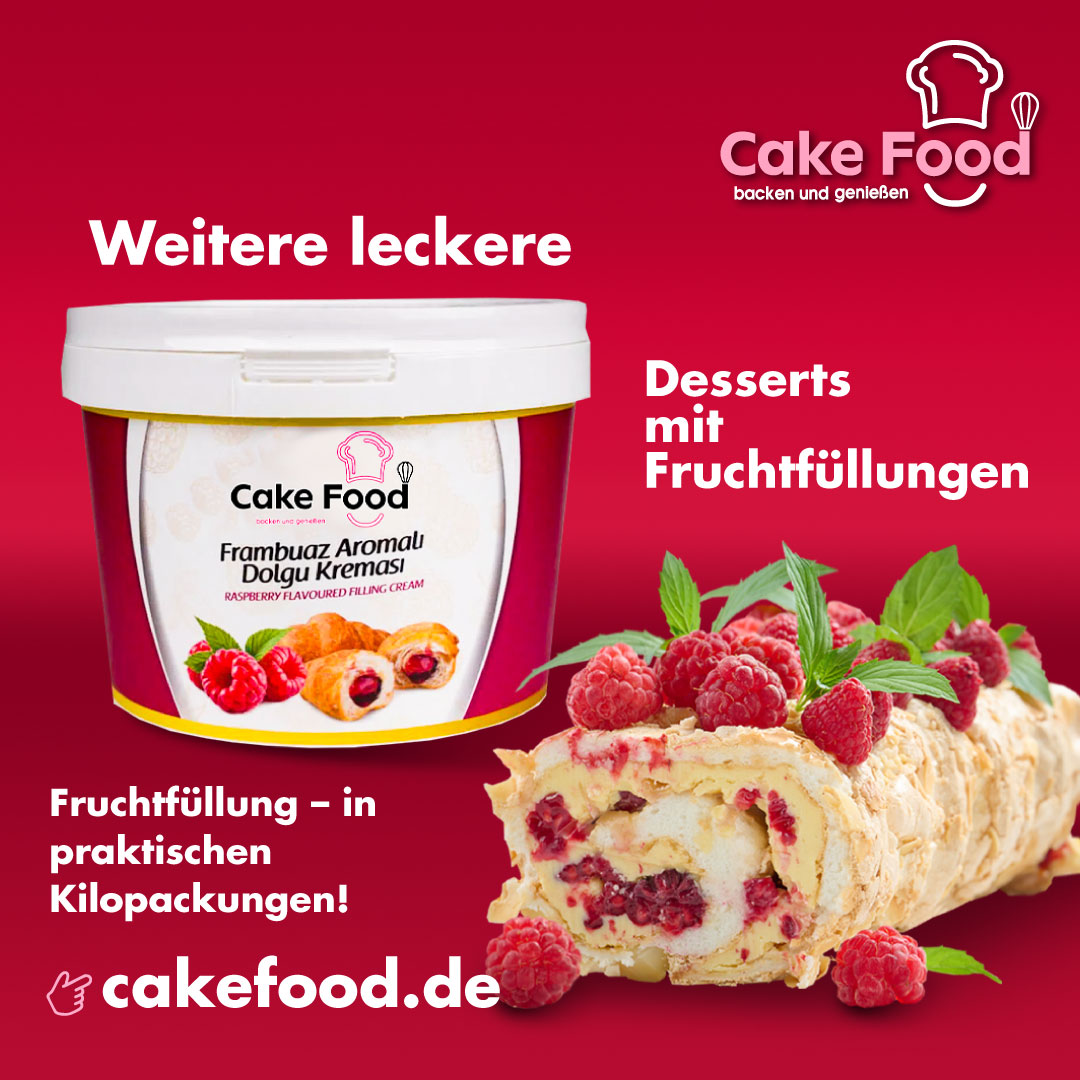 Cake Food Frambuaz Aromalı Dolgu Kreması Postu